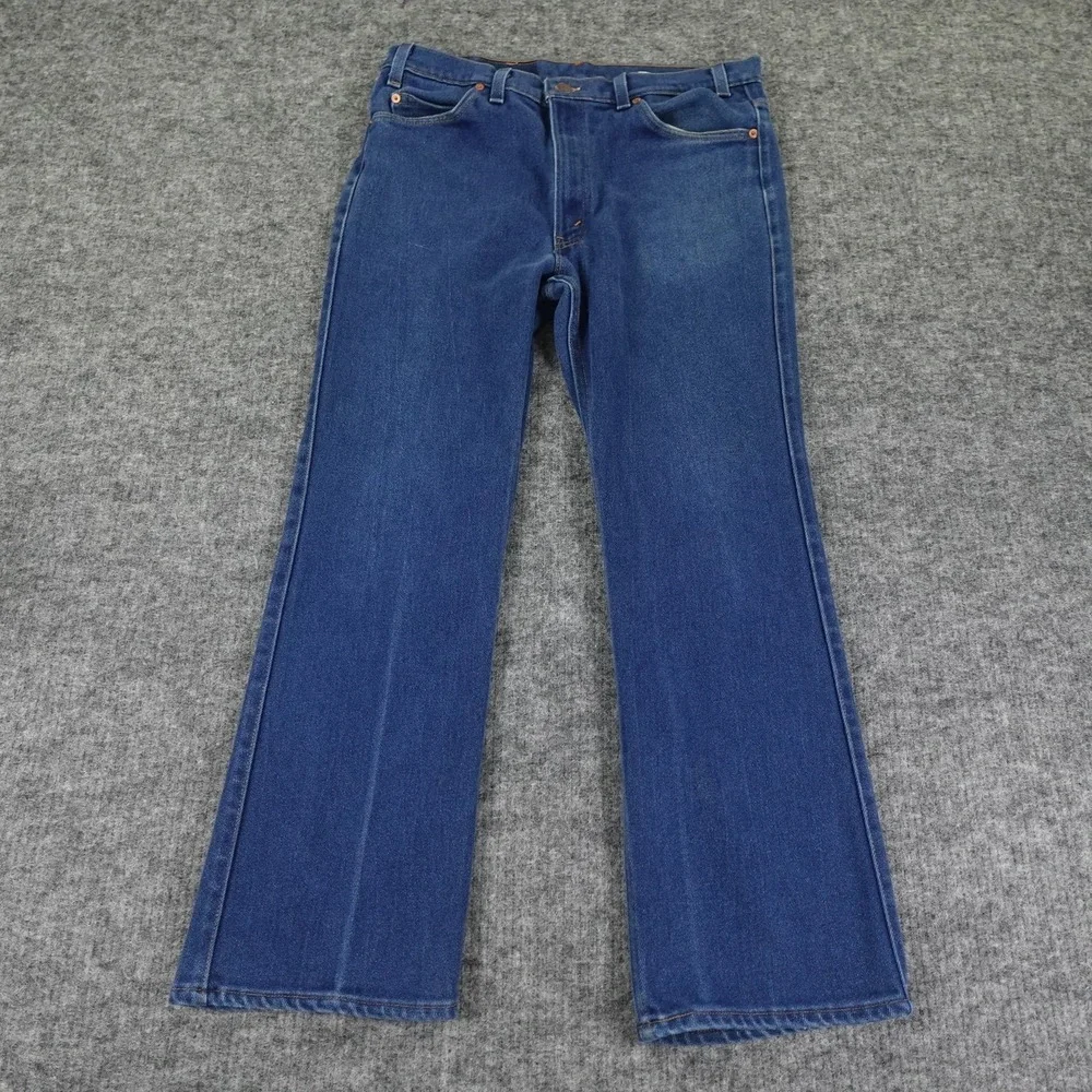 Levis 517 Jeans Mens 36x31 Blue Denim Bootcut Orange Tab Vintage USA 90s
